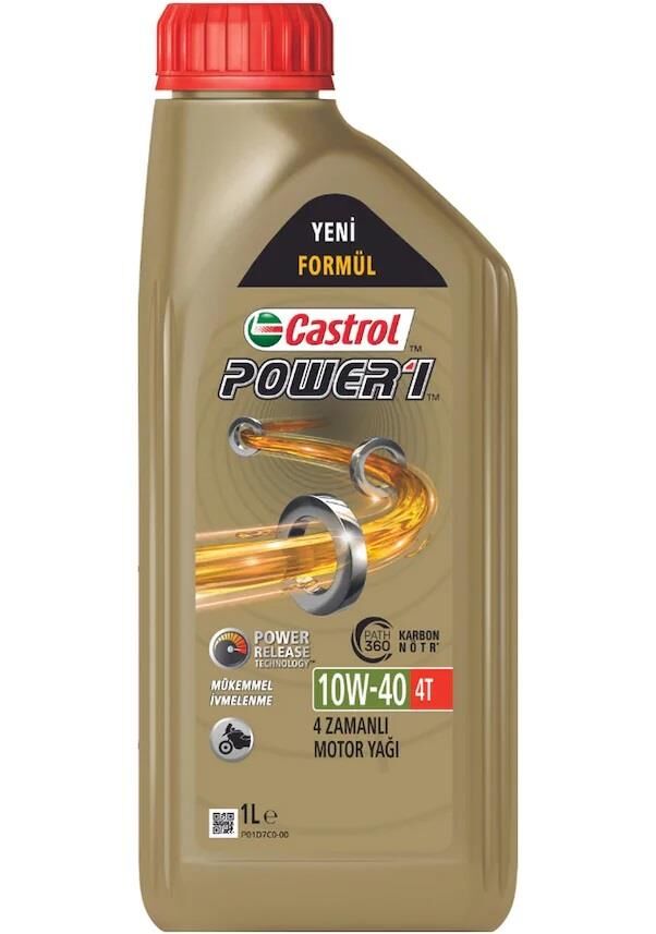 Castrol POWER1 4T 10W-40 Motosiklet Yağı 1 Litre