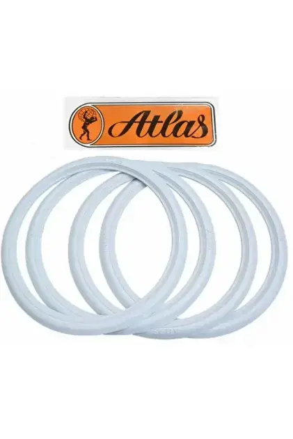 Atlas Motosiklet Lastik Yanağı 10 Jant Beyaz Renk 4 Adet