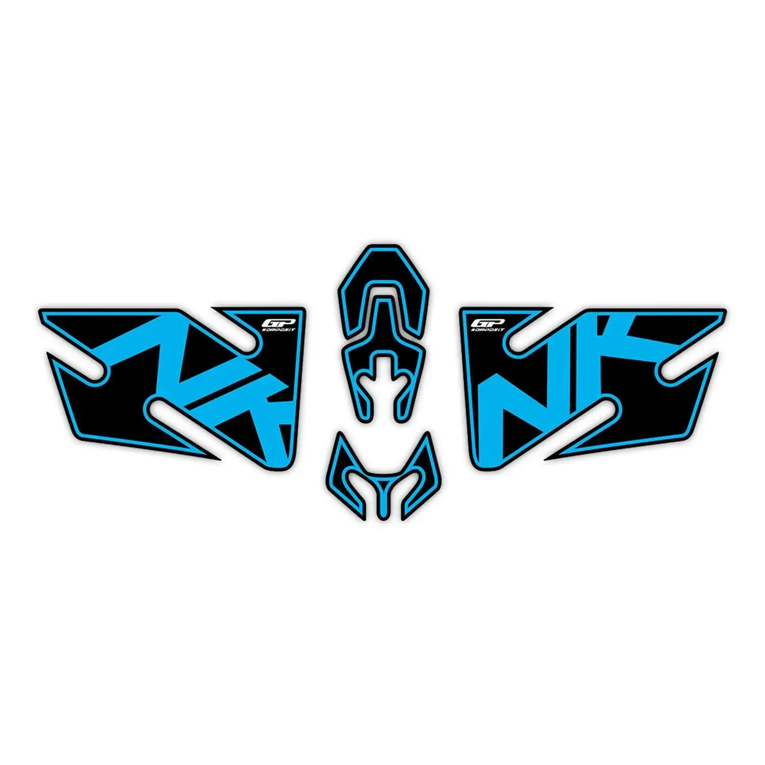 GP Kompozit CF Moto 250 NK 2018-2022 Uyumlu Tank Pad Turkuaz GP04020602701827