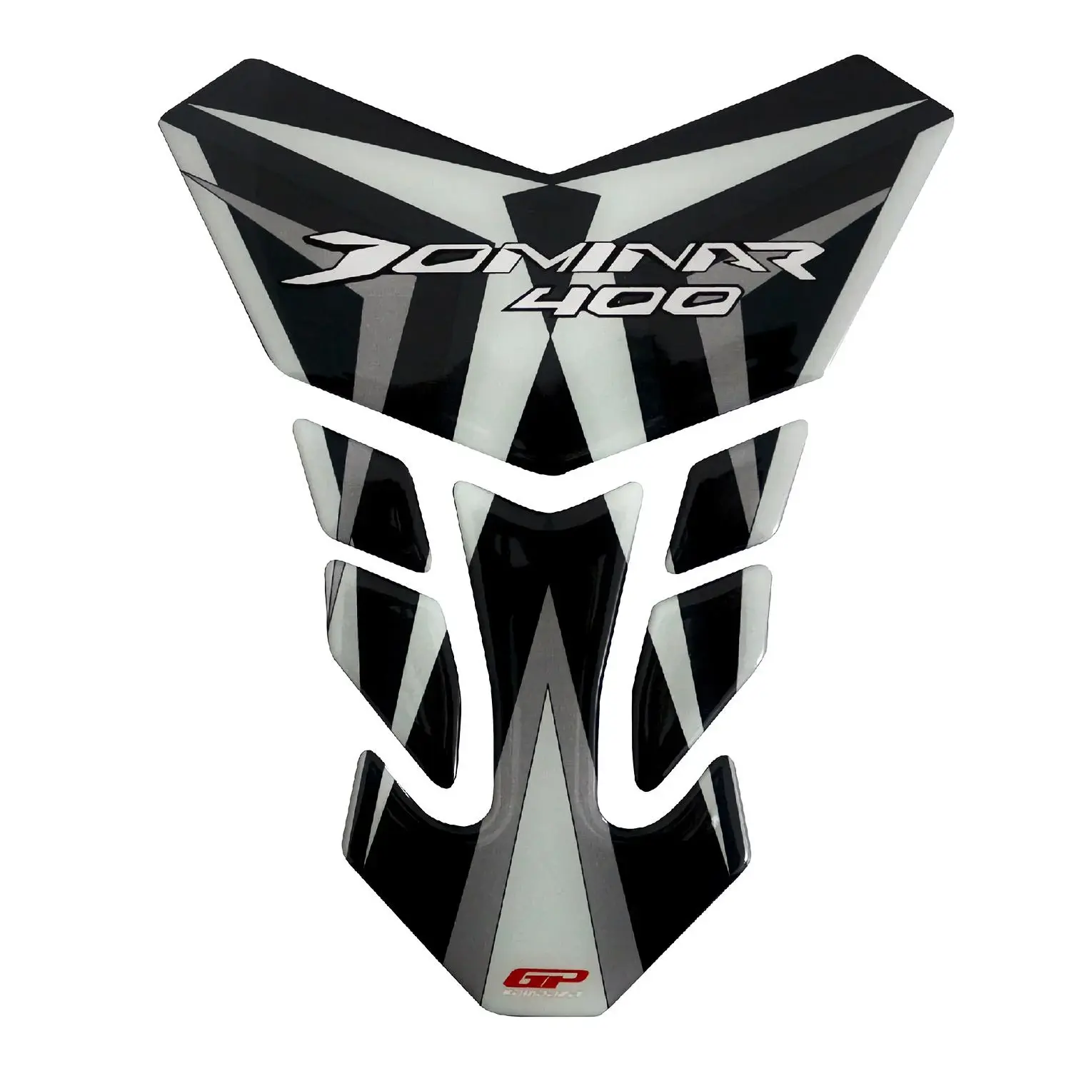 GP Kompozit Bajaj Dominar 400 2017-2020 Uyumlu Tank Pad Siyah-Gri GP01040642601728