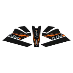 GP Kompozit CF Moto 250 NK 2023-2025 Uyumlu Tank Pad Seti Turuncu GP04020602302326