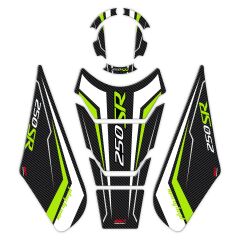 GP Kompozit CF Moto 250 SR 2020-2024 Uyumlu Tank Pad Seti Sarı GP04050601302204