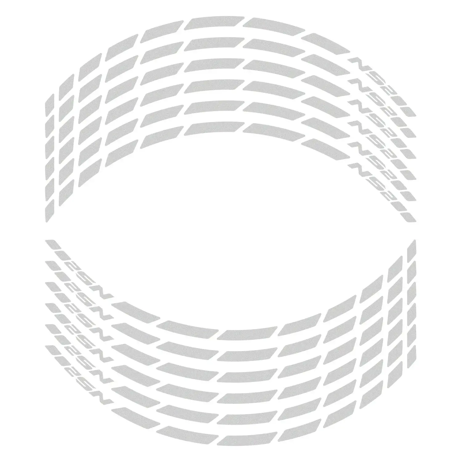 GP Kompozit Bajaj Pulsar NS 200 2011-2024 Uyumlu Jant Şeridi Reflektif Gri GP01060600802385