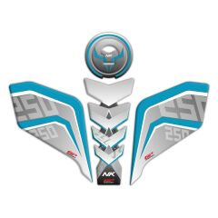 GP Kompozit CF Moto 250 NK 2018-2022 Uyumlu Tank Pad Seti Turkuaz GP04020602701907